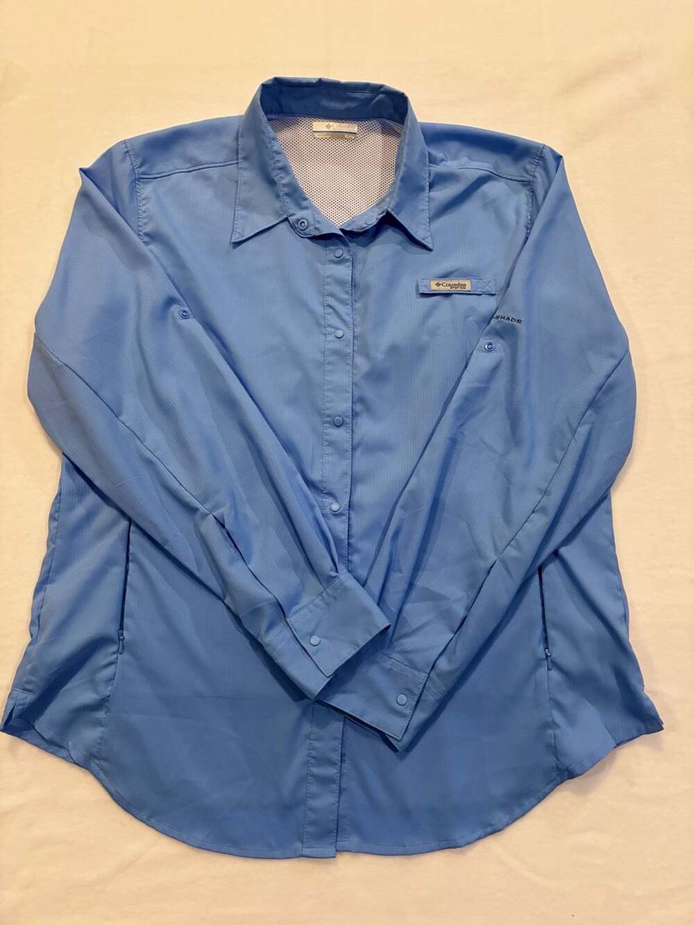 Columbia PFG Tamiami II Long Sleeve Fishing Shirt Blue Women's XL